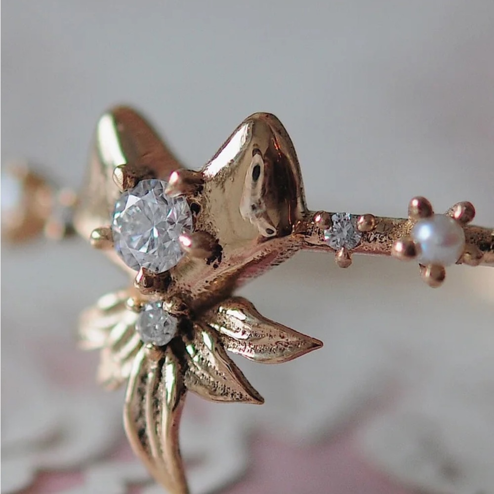 Sofia Zakia Sugar Plum Fairy Ring 14k yellow gold sz 7